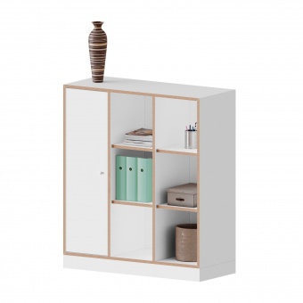 qickly® Schrank, 3 OH, 1 Tür mit Schloss, B/H/T: 104,2x110,5x42,6 cm 